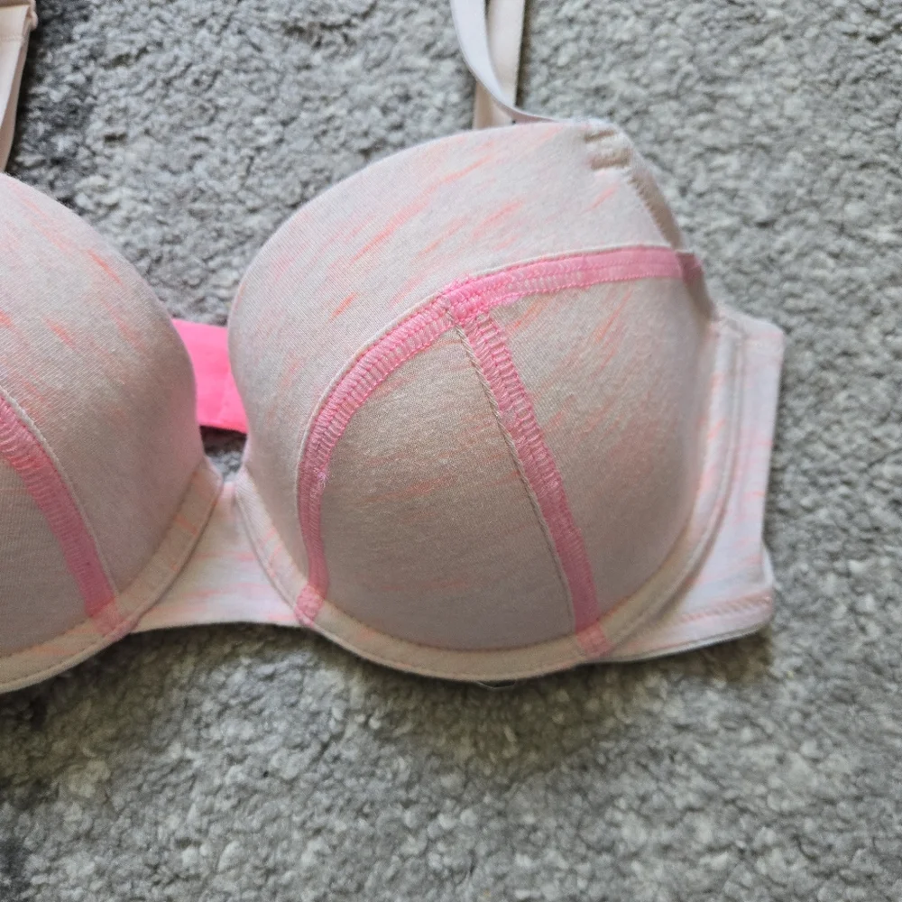 La Senza Remix Lightly Lined Balconnet Highlighter Pink Underwire Bra - Picture 2 of 12